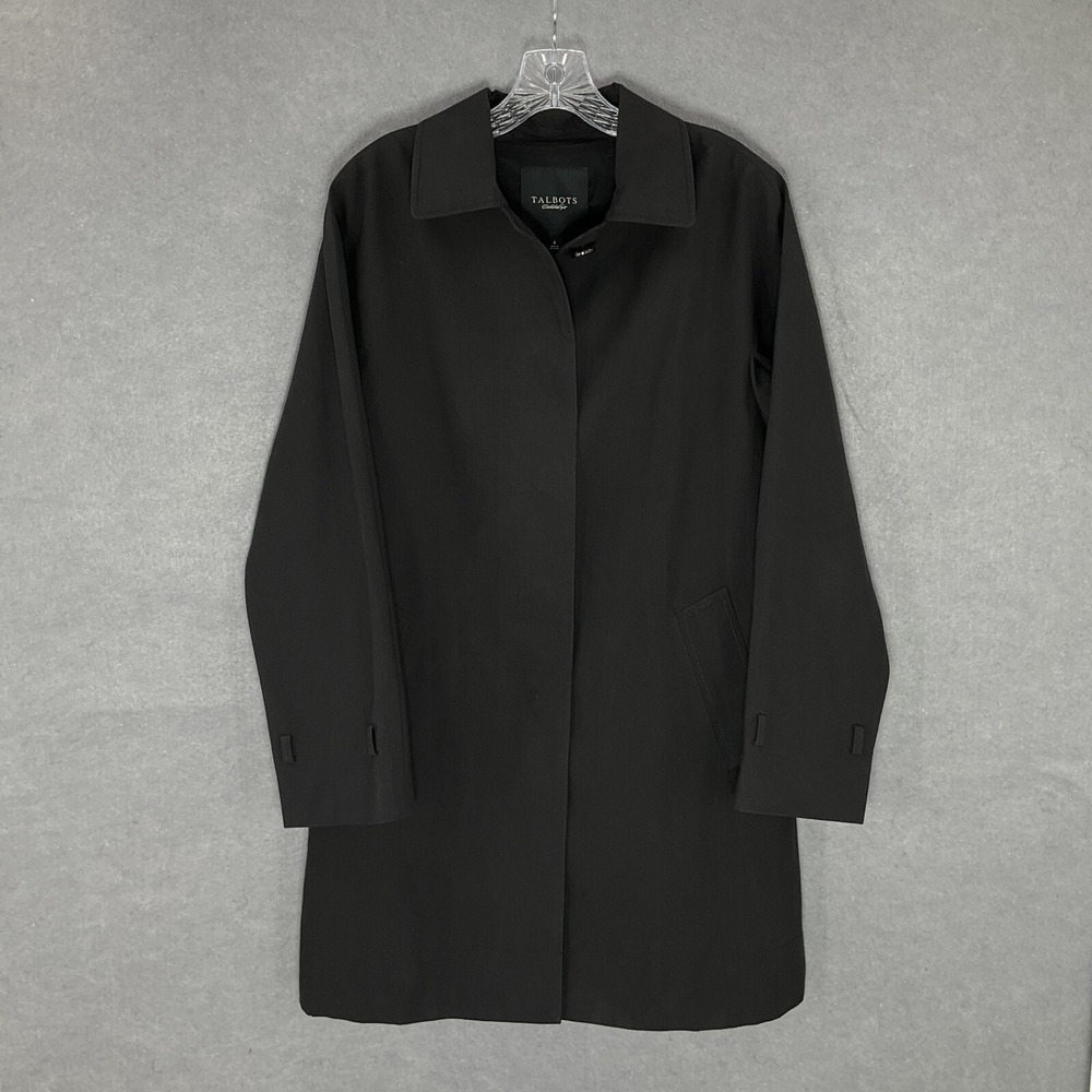 Talbots Jacket Womens Sz 6 Softshell Black Button Lined Blazer Coat Capsule